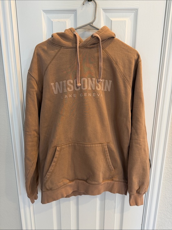 Other - Wisconsin Lake Geneva Hooded Sweatshirt - Brown